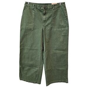 Universal Thread Goods Co. Highest Rise Wide Leg Green Jeans 14 Waist 32 Reg